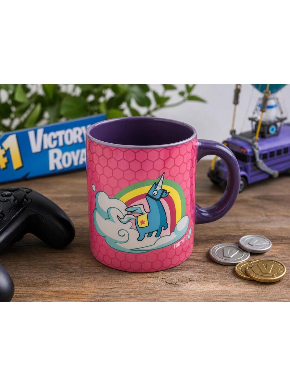 Fortnite RARE and Discontinued Pink and Purple Supply Loot Llama Ceramic Mug